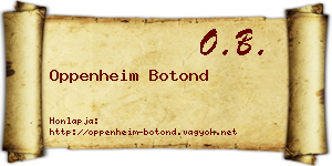 Oppenheim Botond névjegykártya